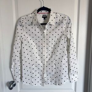 Talbot's Polka Dot long sleeve No Iron blouse, size 4